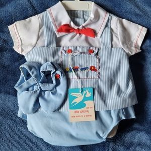 Vintage 0-6 month boys clothing bow tie